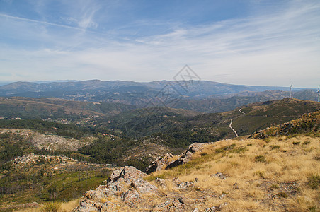 葡萄牙阿罗卡附近的山峰高地爬坡公园岩石冒险农村风景环境观光草地图片