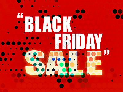 黑色星期五销售彩色字黑色和红色背景它制作图案图片
