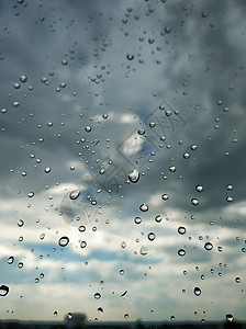 玻璃上的雨滴 阴雨天气 不开心的一天 深色皮肤水分宏观波纹液体蒸汽水滴薄雾环境风暴蓝色图片