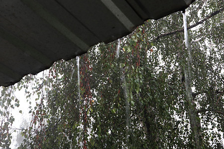 屋顶的雨水排水图片
