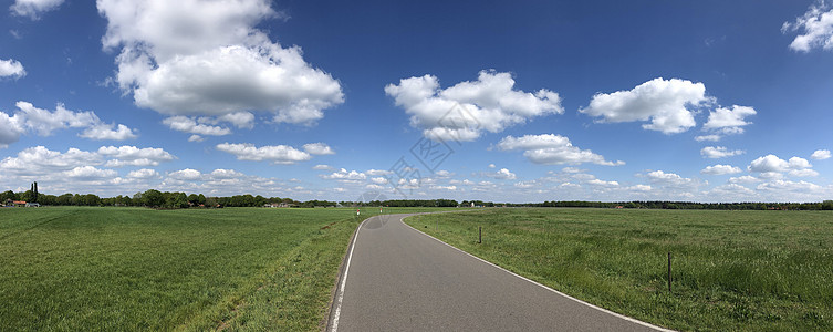 位于Vassel周围的平坦道路全景沥青农村图片