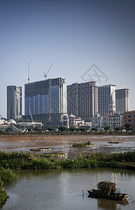 从中国大陆的塔帕Taiipa看酒店度假村城市金光大道天际游客风景摩天大楼景观图片