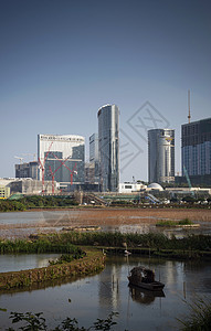 从中国大陆的塔帕Taiipa看天际酒店建筑物金光度假村景观大道风景城市摩天大楼图片