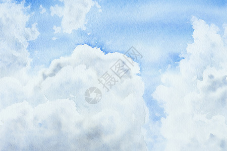 自然天空背景水彩绘画气氛插图晴天创造力天堂刷子云景天气墙纸环境图片