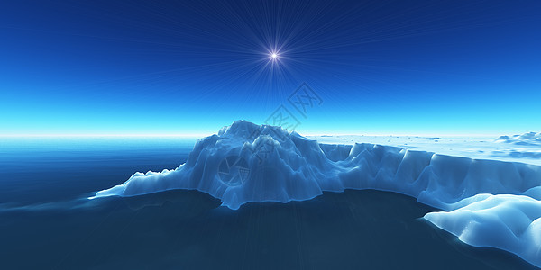 冰山上看到 3d 仁德天空商业冰川危险全景环境生态旅游电脑屏幕图片