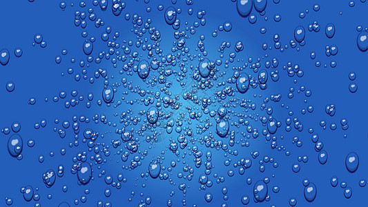 气泡在水中抽象 3d 它制作图案流动水滴飞行飞溅液体圆圈团体泡沫曲线蓝色图片