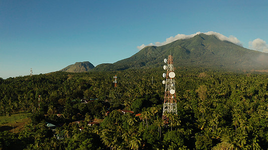电信塔 Asia的通信天线中继器发射机技术播送电话电讯工程卫星反光板网络图片