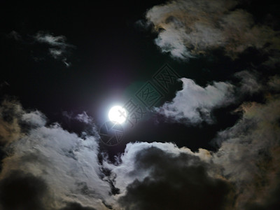 夜云中满月天文学宇宙科学场景岩石月光月球气氛卫星旅行图片