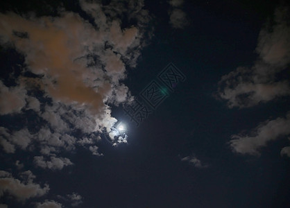 夜云中满月旅行气氛天文学岩石月光天空旅游场景宇宙月亮背景