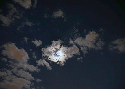 夜云中满月天文学月亮天空气氛科学月球宇宙岩石卫星旅行图片