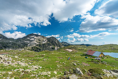 来自保加利亚皮林山卡梅尼察山峰的惊人全景牙齿风景顶峰环境溪流晴天登山皮林假期娱乐图片