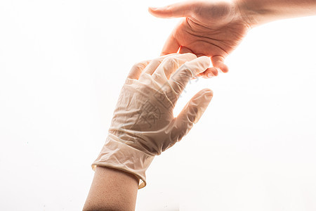用不消毒的乳胶保护手套手牵手 能帮上忙传染性感染帮助生活预防流感卫生机构动机实验室图片