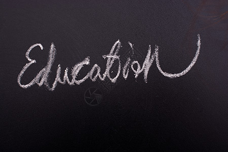 在黑板上用白色粉笔手写的词教育孩子们考试解决方案创新乐器创造力进步思考大学知识背景图片