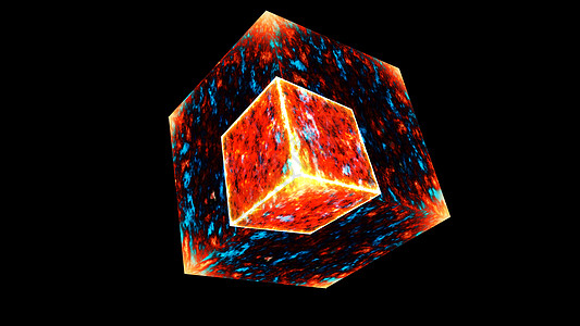 永恒的火焰力量压倒性的立方体神秘能量面和强大的永恒立方体火系长方形显卡正方形活力棱镜积木水晶工程科学母板图片