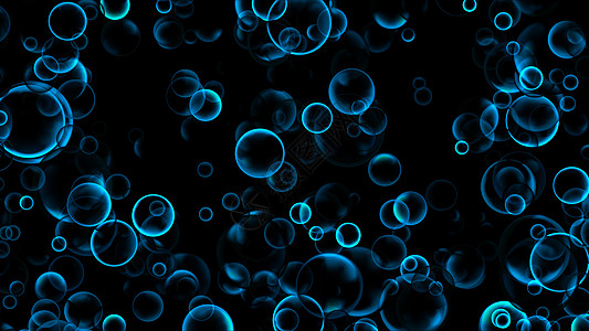 抽象蓝色水藻在顶层水面上漂浮着100个气泡液体宏观彩虹派对泡沫清洁喜悦反射乐趣阳光图片