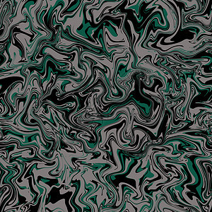 抽象的无缝模式 液体大理石波浪彩色艺术背景纹理 适合织物封面传单小册子海报邀请地板墙纸 灰绿色黑色图片