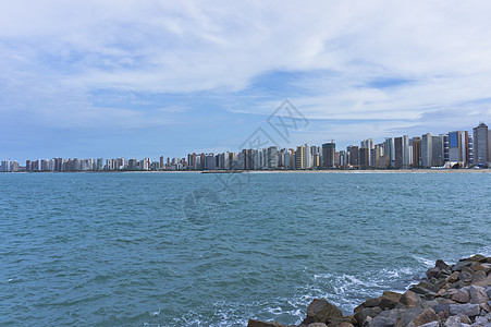 Fortaleza 现代城市天际线 海滩旁边 巴西 南美热带手掌目的地假期旅游拉丁景观海洋城市生活风景图片
