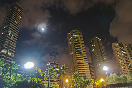 在巴西 南美洲的累西腓 海滩和现代城市风景街景假期城市生活海景摩天大楼旅行拉丁旅游热带海洋图片