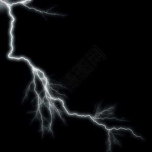 闪电震惊能量雷雨收费通电风暴危险黑色插图射线图片