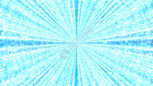 明亮的蓝色霓虹灯隧道的 3d 插图图片
