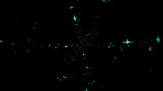 黑色背景上发光蓝灯的 3d 插图图片