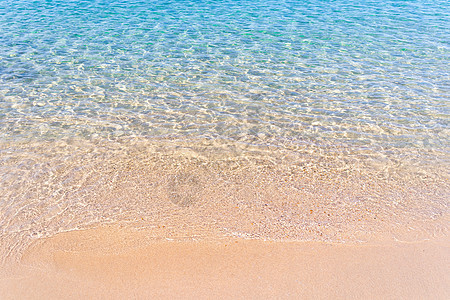 清澈的蓝色透明热带夏季海滩水背景假期游泳天堂晴天水晶水池海岸旅行海洋太阳图片