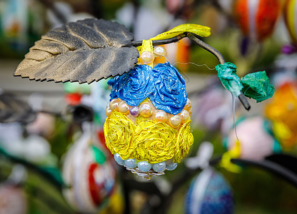 复活节鸡蛋节季节团体工艺假期插图宗教手绘传统宏观丝带图片