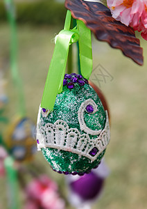 复活节鸡蛋节假期装饰品工艺丝带传统季节插图手工业食物宗教图片