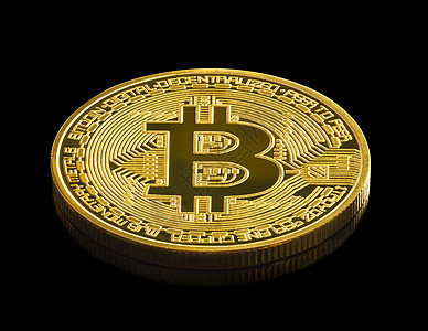 比特币区块链blac 上带有比特币符号的金币货币矿业商业密码贸易市场经济硬币电子商务互联网背景