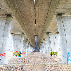 普拉格的Radotin桥运输建筑学涂鸦艺术黑与白小路旅行工业图片