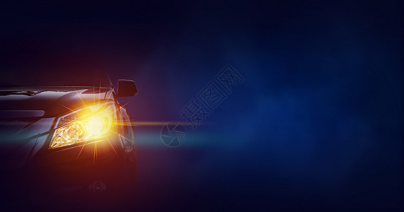 运动车前驾驶玻璃技术大灯运输汽车引擎力量奢华黑色图片
