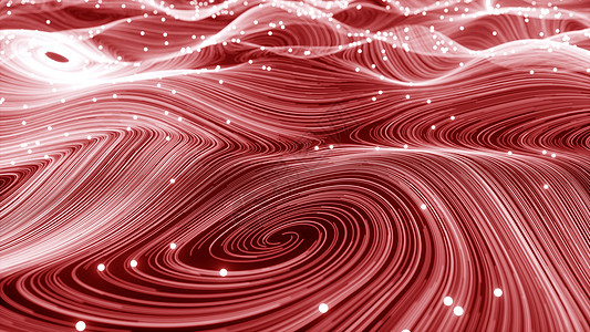 与光领域的抽象波浪  3D渲染动作蓝色运动金子反射艺术3d插图活力流动图片