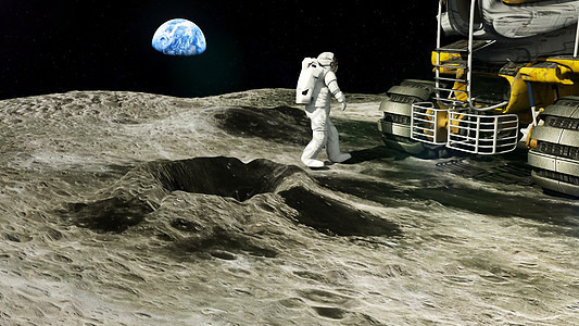 月球上的宇航员回到了月亮上图片