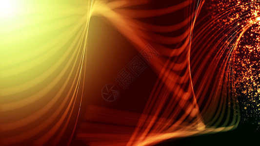 与漂亮的抽象线条的背景  3D渲染条纹势头动画片冥想绿色网状红色3d曲线艺术图片