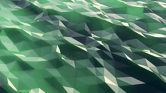 绿色现代低聚抽象背景  3D渲染图片
