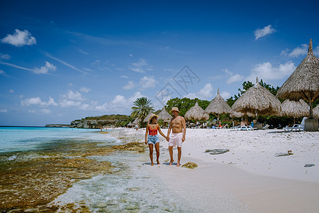 Curacao加勒比岛的卡萨布海滩海洋旅游海岸假期海景椅子旅行海岸线女性晴天图片