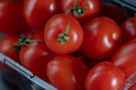 选择性地关注熟熟的美味樱桃西红柿 特写蔬菜食物素食叶子沙拉水果生产饮食有机食品草本植物图片