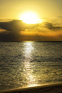 阿尔梅里亚州卡波德加塔海滩日落天空海岸风景海浪海洋金子紫色热带阳光支撑图片