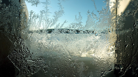 272020 冰屋冰窗的细节季节天气磨砂气象冻结火花寒冷蓝色水晶雪花背景图片