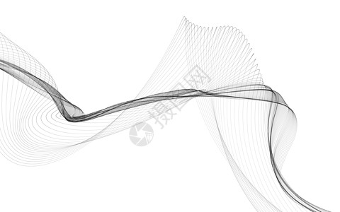 白色背景上带有单色波浪线的抽象背景技术插图数据活力艺术运动黑色小册子波浪状墙纸图片