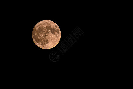 夜里满月在黑暗的黑天空上行星辉光天空科学望远镜星星球体月球月光轨道图片