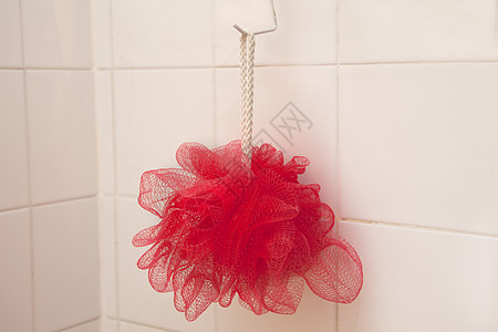 淋浴中的红面纱图片