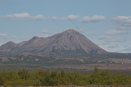 冰岛北部Myvatn湖附近的一个岩石镇 有火山洞 熔岩田和岩层编队旅行风景遗产岩石公园地质学场景国家荒野图片