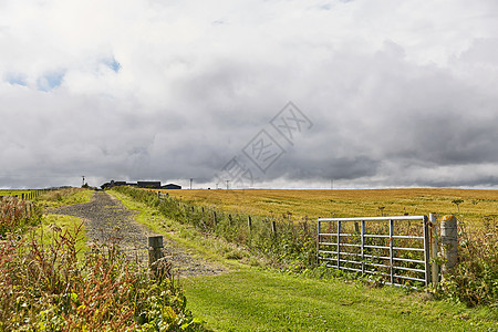 约翰奥格罗亚斯地区附近的景观 突出显示苏格兰大部分大陆没有发生旅行农业悬崖天空小路栅栏海岸线入口场地戏剧图片