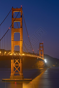 金门金门大桥 美国加利福尼亚州旧金山夜幕金门大桥图片