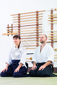 Aikido武术学校的师生图片