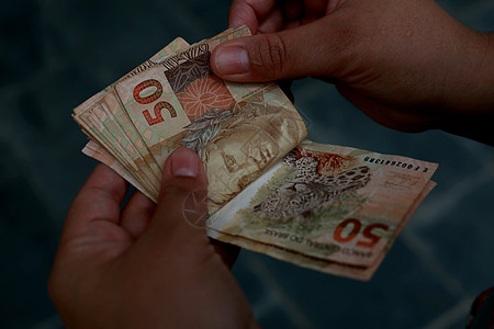50个巴西雷亚尔的阴极笔记货币交换资金银行兴趣系统金融商业硬币图片