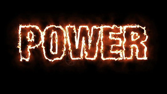 在冷杉上燃烧的词 POWER图片