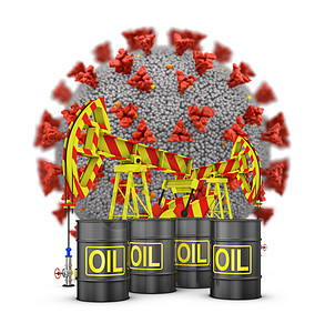 冠状病毒桶和泵药品石油油井燃料危机萃取资源市场力量气体图片