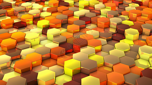 黄色几何六边形网络商业蜂窝技术白色创造力黑色建筑学正方形插图推介会背景